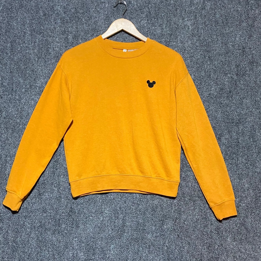 H&M Divided Disney Mickey‎ Mouse Crewneck Sweatshirt Gold Women's Small 0694007